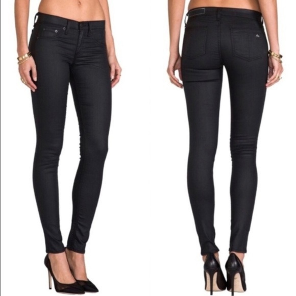 rag & bone Denim - RAG & BONE Legging Coated Jeans Shoreditch {Z22}